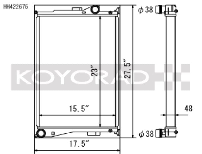 Koyo 01-06 BMW E46 M3 3.2L I6 Radiator (HH422675)