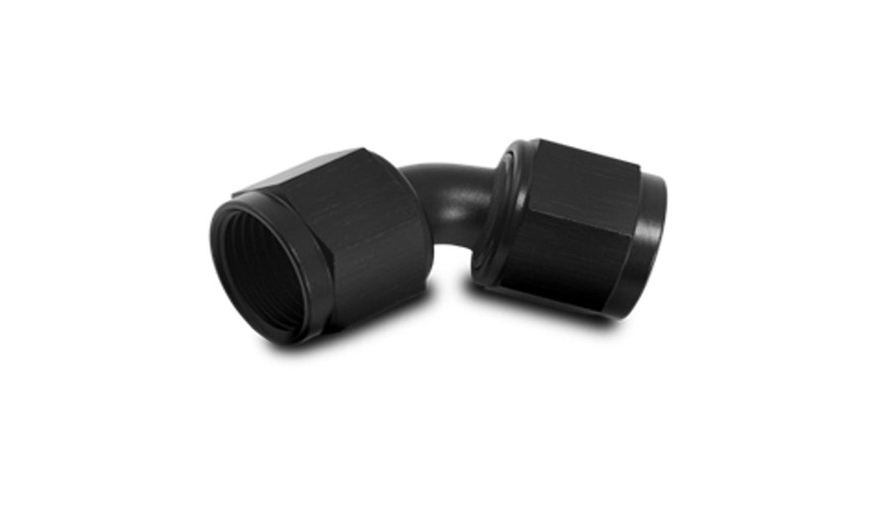 Vibrant -6AN X -6AN Female Flare Swivel 45 Deg Fitting ( AN To AN ) -Anodized Black Only (10712)