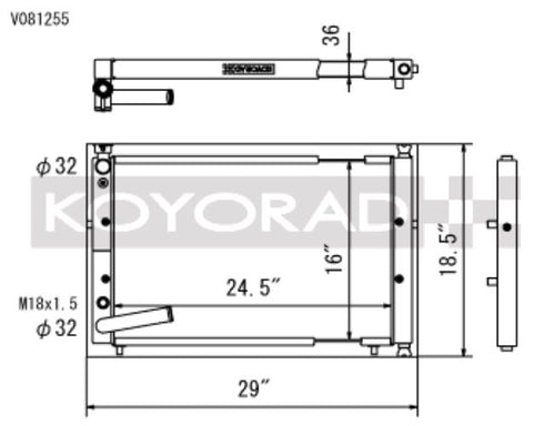 Koyo 94-01 Acura Integra con radiador K-Series Swaps (2.0/2.4L) (V081255)