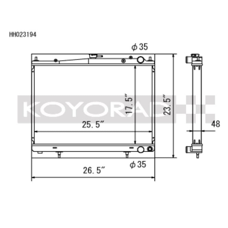 Koyo 00-02 Nissan Skyline GTR 2.6L Turbo Racing Radiator (HH023194)