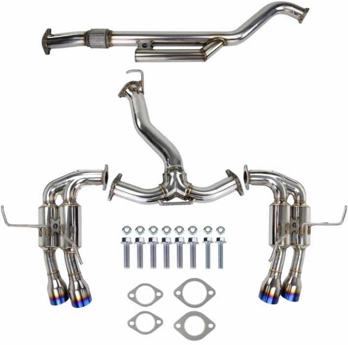 Invidia 2022+ Subaru WRX Gemini Single Layer Quad Titanium Tip Cat-Back Exhaust