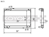 Koyo 86-92 Toyota Supra NA/Turbo (MT) Radiator