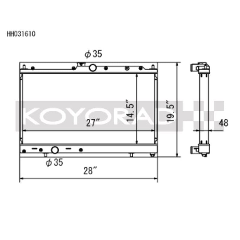 Koyo 03-07 Mitsubishi Evolution 8/9 2.0L Turbo (MT) Radiator