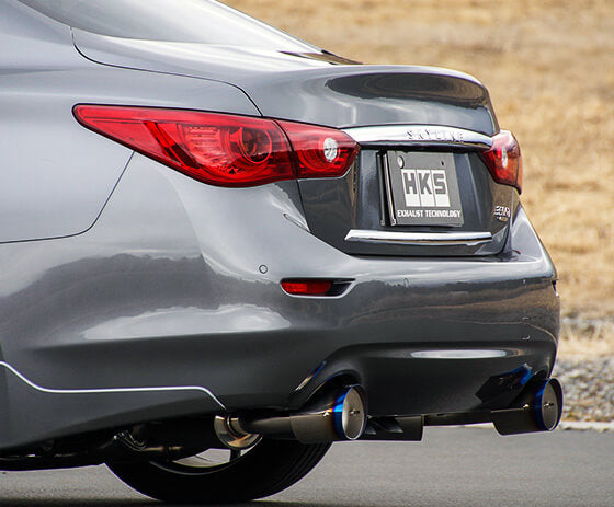 HKS 2014+ Infiniti Q50 Sedan VQ37 Escape Catback con punta de titanio dual de alta potencia (32009-KN001)