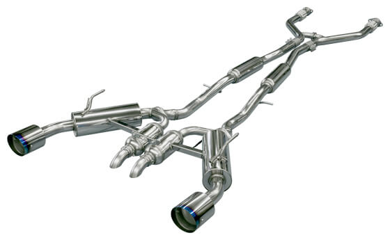 HKS 2014+ Infiniti Q50 Sedan VQ37 Dual Hi-Power Titanium Tip Catback Exhaust (32009-KN001)