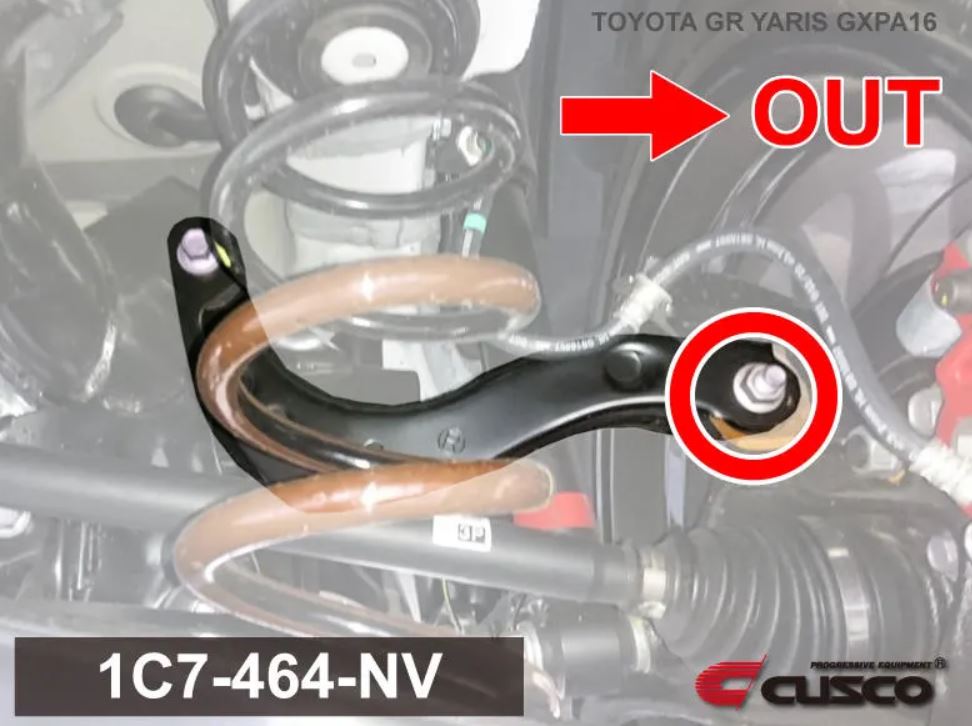 Cusco 2023+ Toyota GR Corolla Rear Upper Control Arm (Knuckle Side) Pillowball Bushing Set (1C7 464 NV)