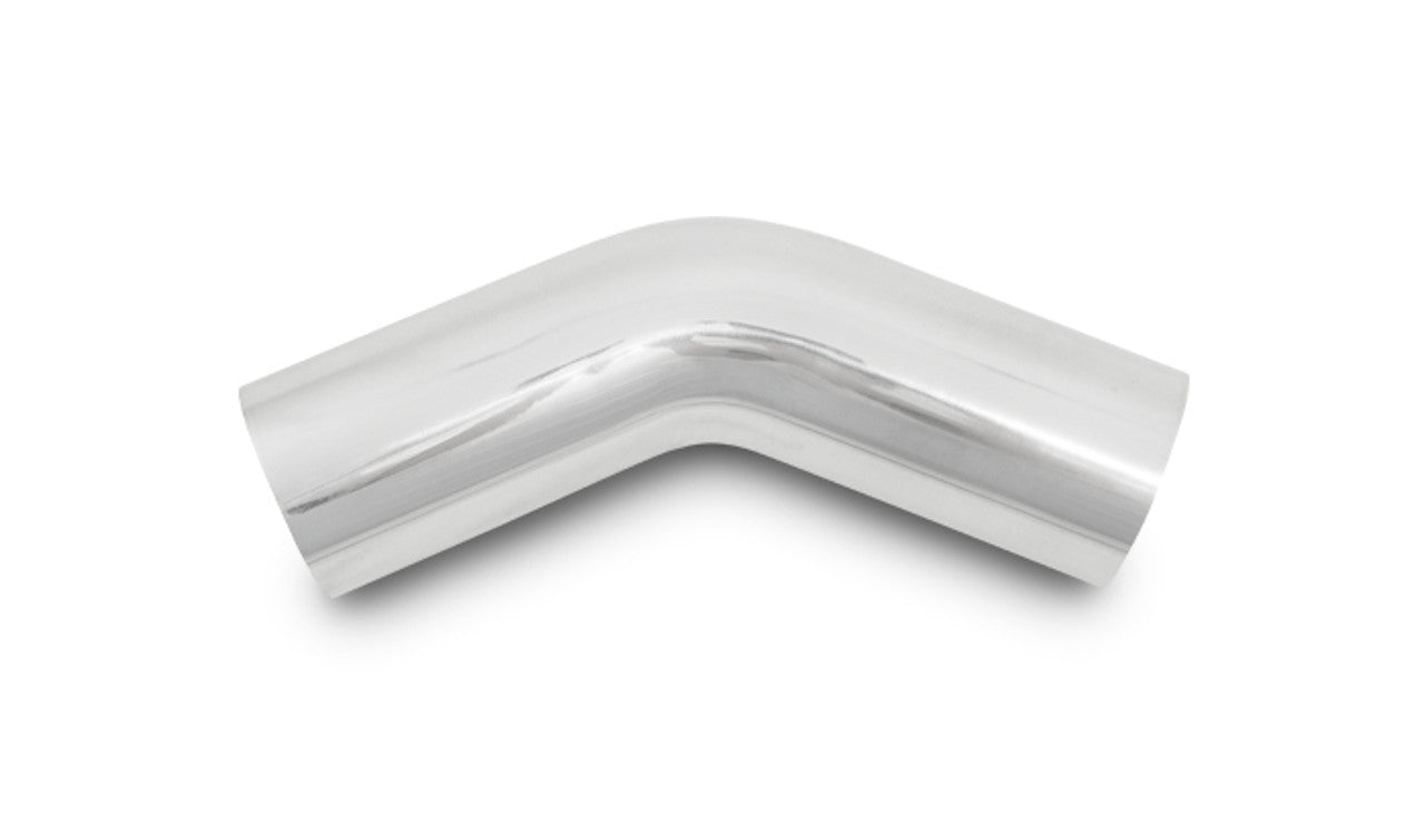 Vibrant 2.5in O.D. Universal Aluminum Tubing (45 degree bend) - Polished (2177)