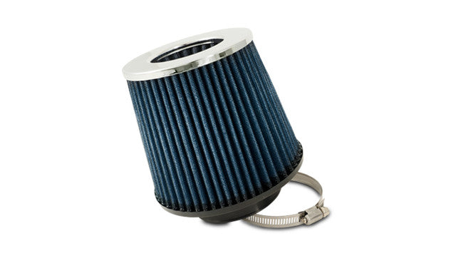 Vibrant Open Funnel Perf Air Filter (5in Cone O.D. x 5in Tall x 3in inlet I.D.) - Chrome Filter Cap (2160C)