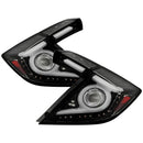 Spyder 16-21 Honda Civic Type R y Hatchback luces traseras LED con barra de luces en cromo negro (ALT-YD-HC16HB-BC)