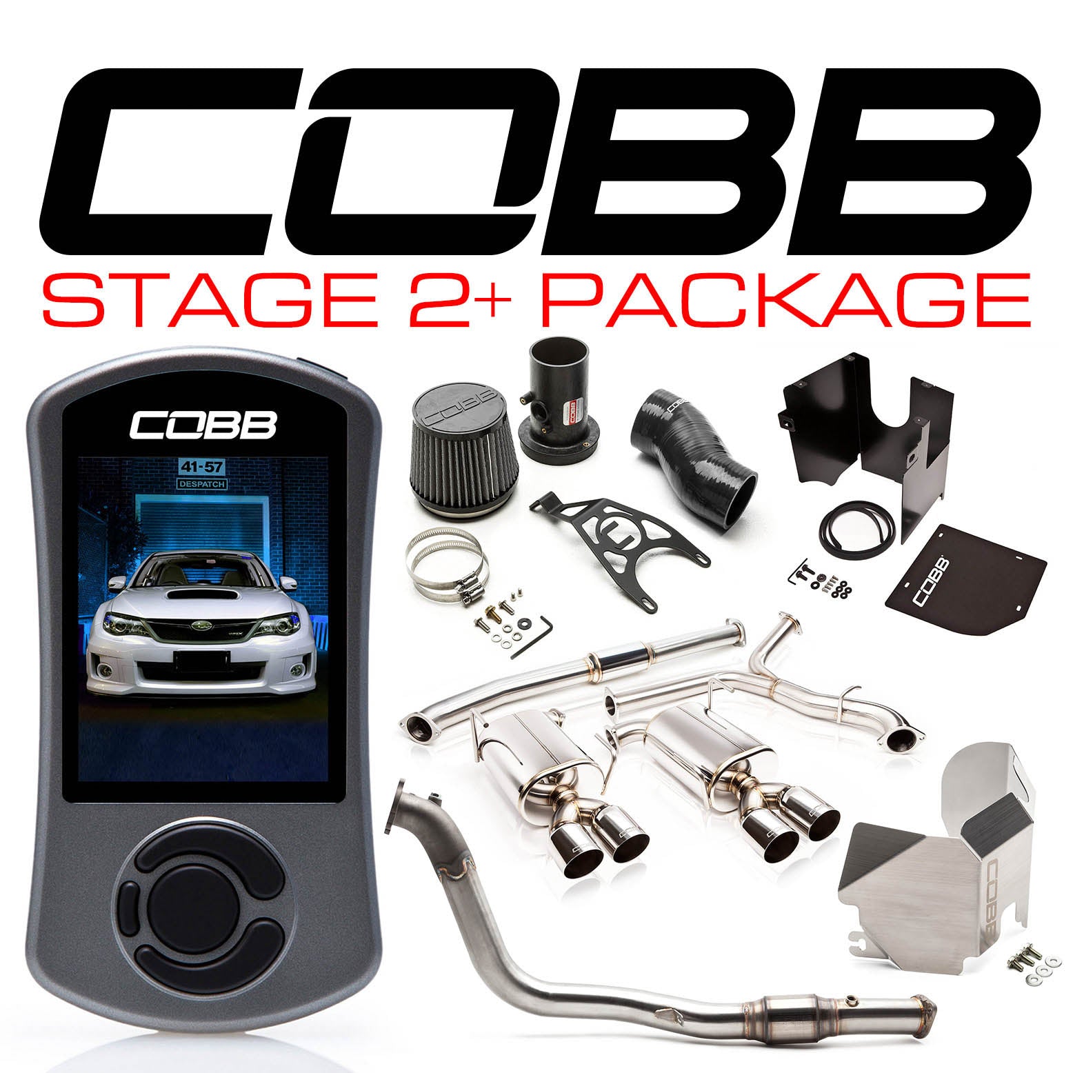 Cobb 11-14 Subaru WRX (Sedan) Etapa 2+ Paquete de potencia - Negro (615X92P-BK)