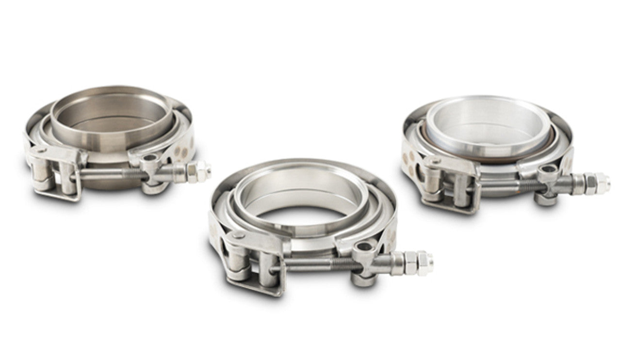 Vibrant AL V-B Flange Assembly for 3in OD Tubing incl 2 AL V-b flanges 1 SS V-B Clamp 1 Viton O-Ring