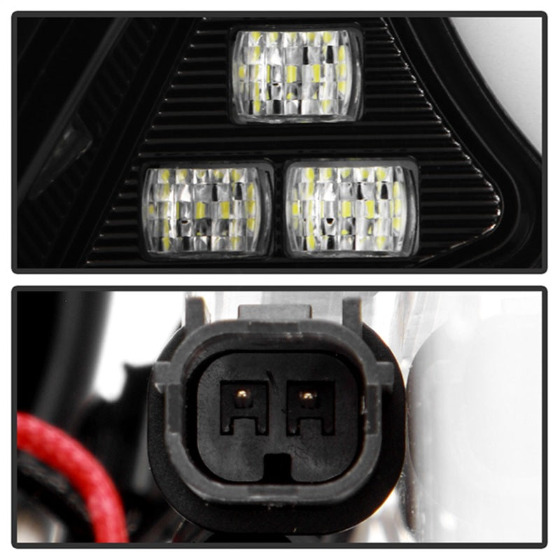 Spyder 16-21 Honda Civic Type R y Hatchback luces traseras LED con barra de luces en cromo negro (ALT-YD-HC16HB-BC)