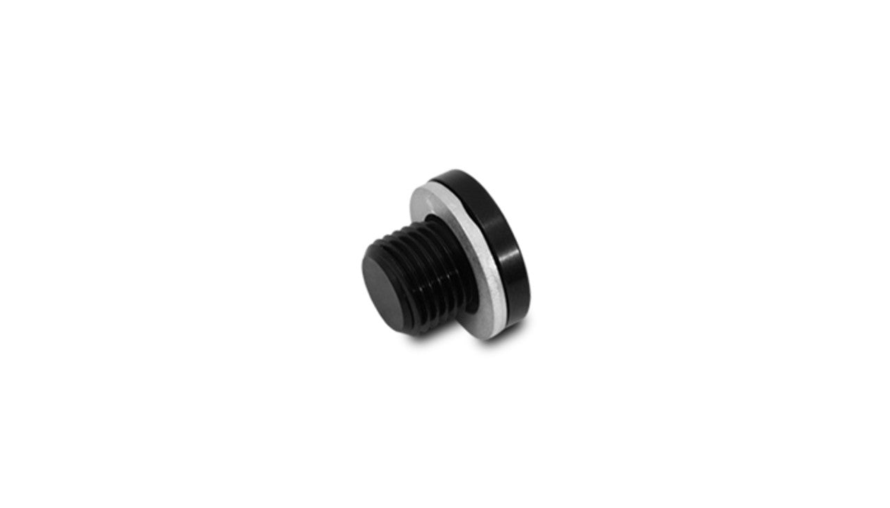 Vibrant M16 x 1.5 Metric Aluminum Port Plug with Crush Washer