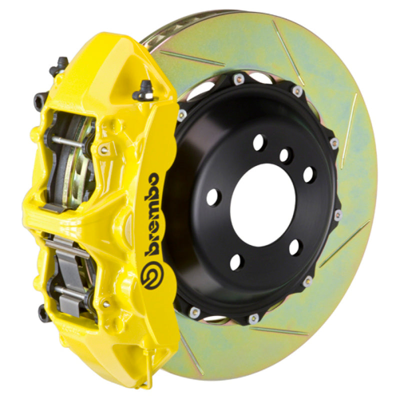 Brembo 23+ GR Corolla Front GT BBK 4 Piston Cast 355x32 2pc Rotor Slotted Type-1- Yellow (1M2.8068A5)