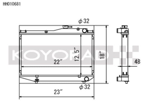 Koyo 84-87 Toyota Corolla GT-S 1.6L 4AGE AE86 Radiator (HH010681)