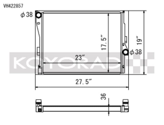 Koyo 99-05 BMW E46 (no M3) M/T SOLAMENTE Radiador (VH422857)