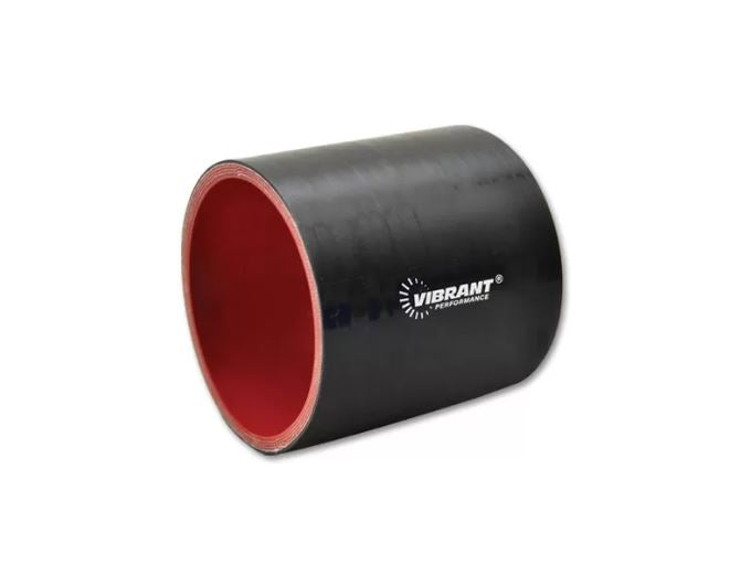 Vibrant 4 Ply Reinforced Silicone Straight Hose Coupling - 2.75in I.D. x 3in long (BLACK) (2712)