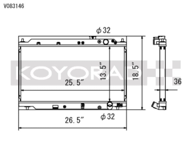 Koyo 94-01 Acura Integra (MT w/ Showa/Denso OEM) Radiator