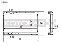 Koyo 97-00 Mitsubishi Evolution 4/5/6 Turbo (MT) Radiator *For use with 03-07 Evo Fan Shroud ONLY*