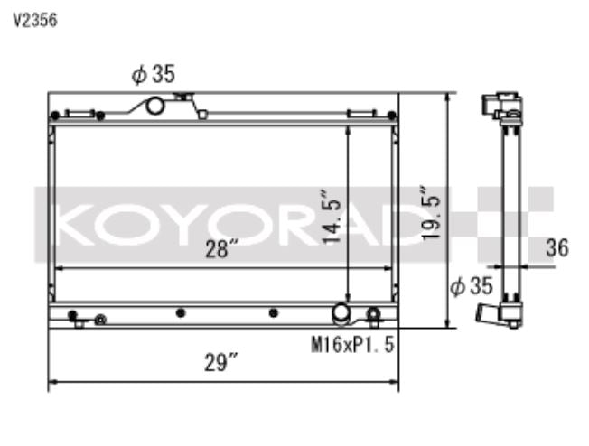 Koyo 01-05 Lexus IS300 (MT) Radiator (V2356)