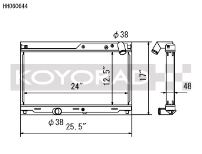 Koyo 93-95 Mazda RX-7 1.3L Turbo Radiador (HH060644)