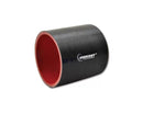 Vibrant 4 Ply Reinforced Silicone Straight Hose Coupling - 3.5in I.D. x 3in long (BLACK)