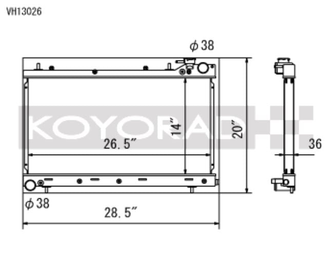 Koyo 04-08 Subaru Forester XT 2.5L Turbo (MT) Radiator (VH13026)