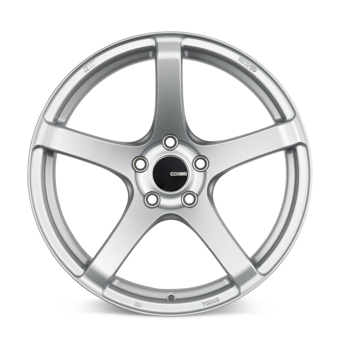 Enkei Kojin 18x9.5 15mm Offset 5x114.3 Bolt Pattern 72.6mm Bore Dia Matte Silver Wheel