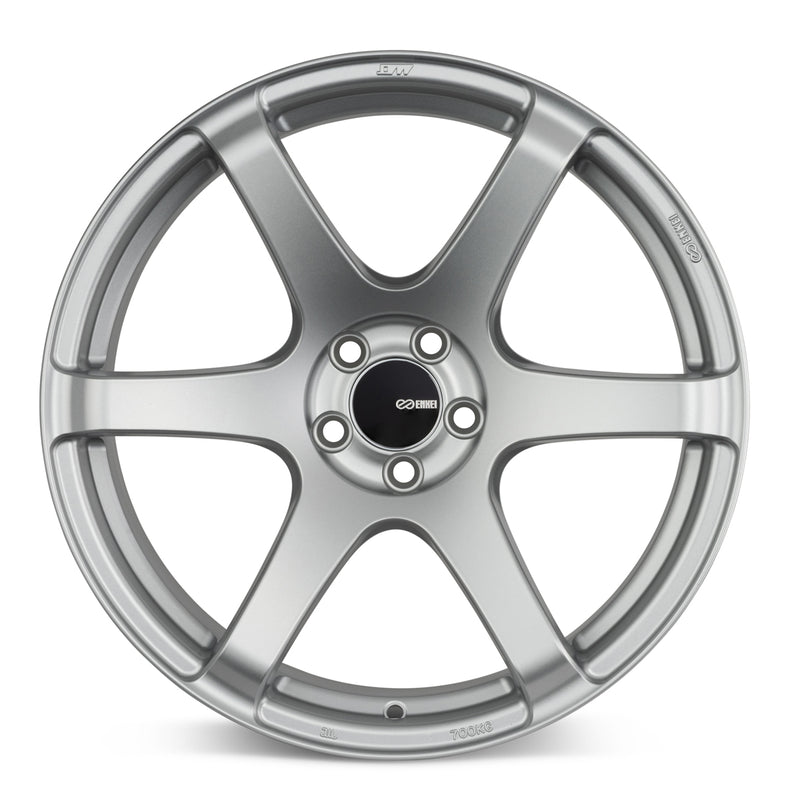 Enkei T6S 18x9.5 35 mm Offset 5x112 Patrón de pernos 72.6 Diámetro Rueda plateada mate (485-895-4435SP)