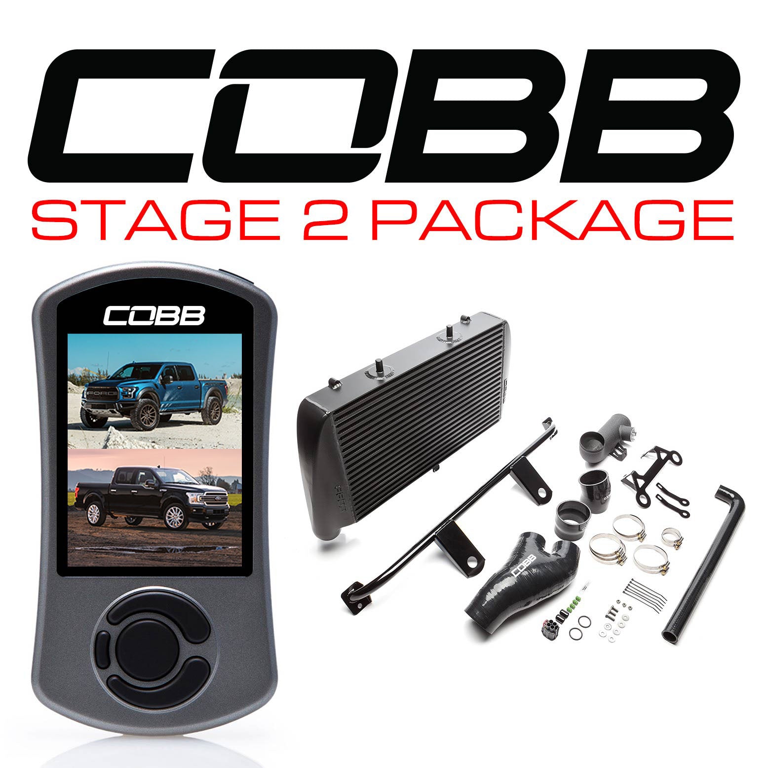 Cobb Ford F-150 Ecoboost Raptor/Ltd. Paquete de potencia Etapa 2 - Negro (SIN ADMISIÓN) (FOR0050020BK-NI)