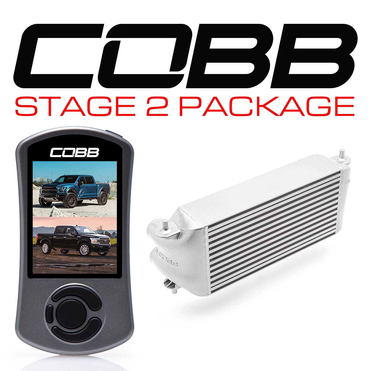 Cobb 17-20 Ford F-150 Ecoboost Raptor/Ltd. Paquete de potencia Etapa 2 - Plata (I/C con ubicación de fábrica + SIN ADMISIÓN) (FOR0050S20SL-NI)