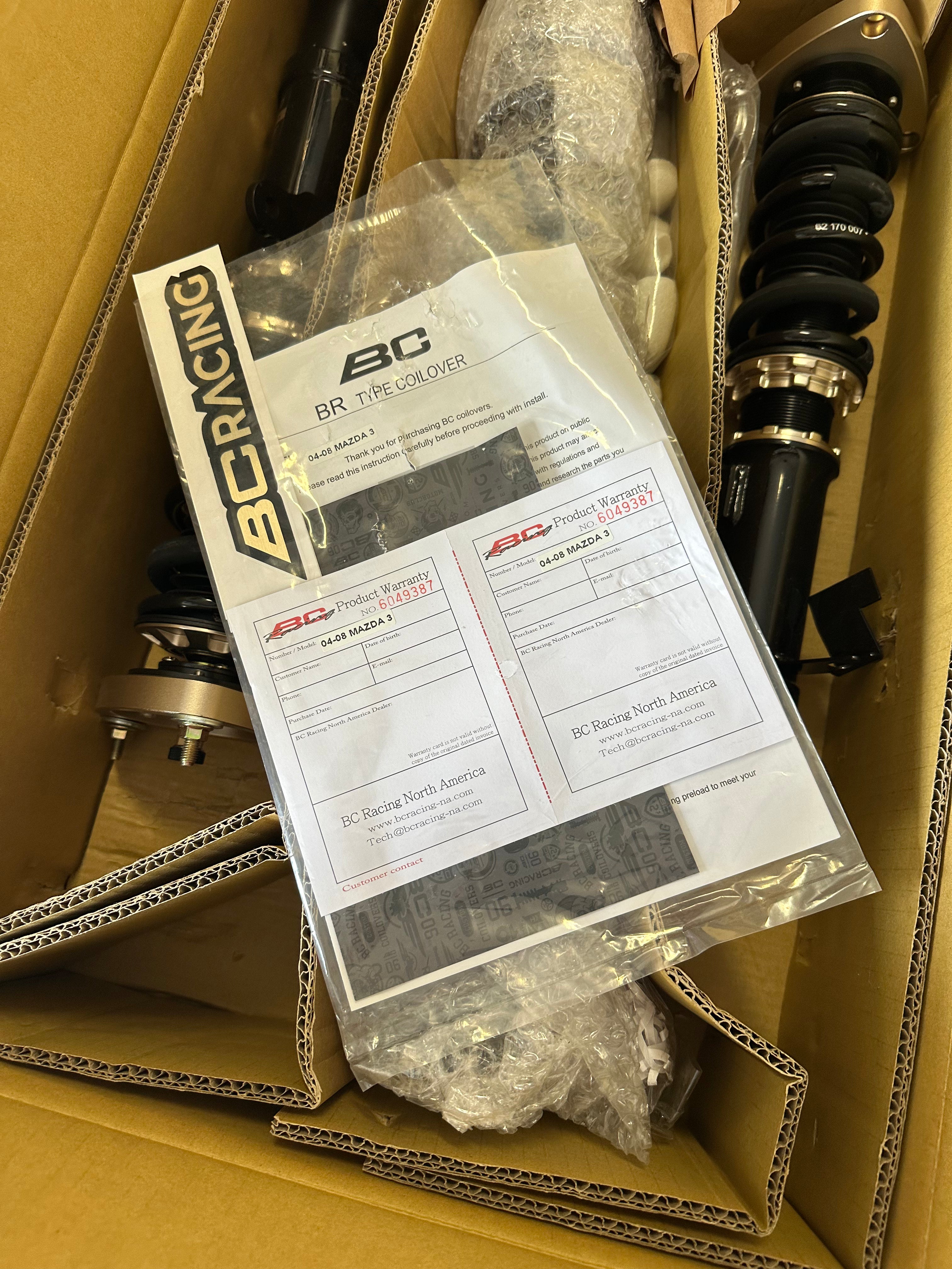 BC Racing 04-13 Mazda 3 (N-03) BR Coilovers | Open Box