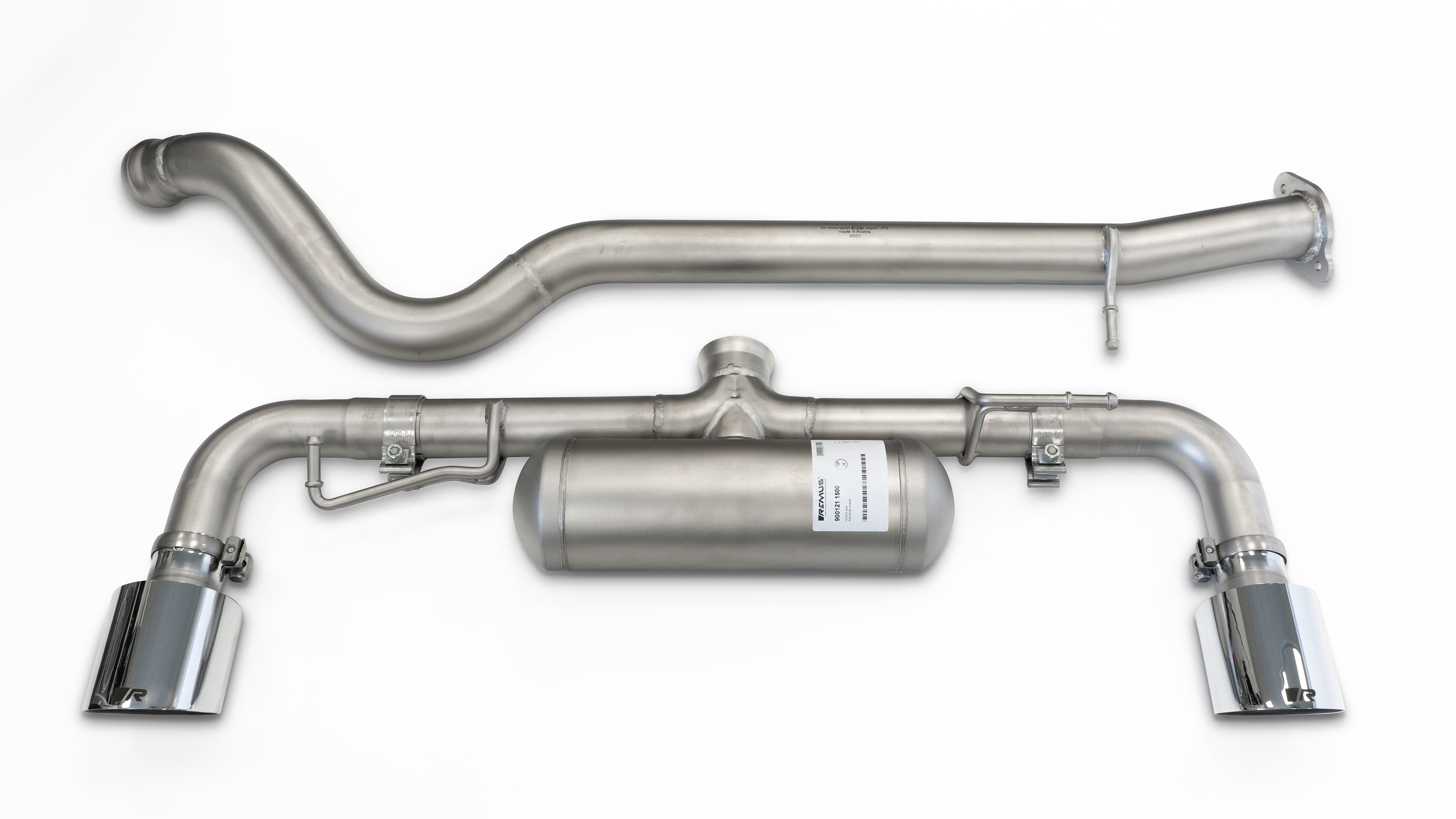 Remus 2020+ GR Yaris Cat-Back Exhaust w 115mm Chromed Pipes