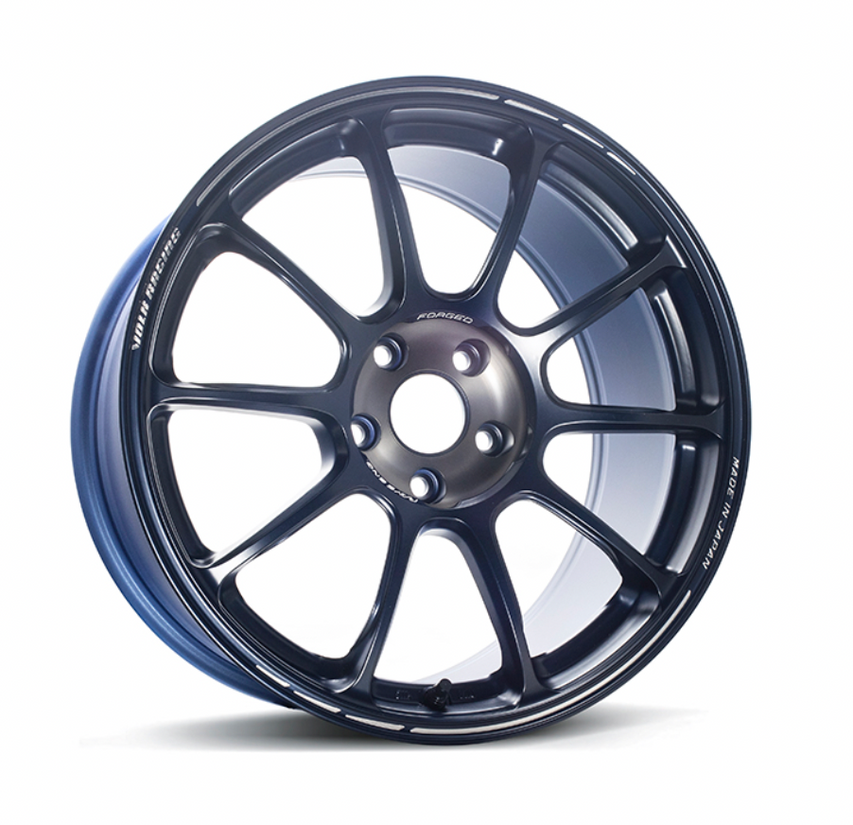 VOLK ZE40 Time Attack III 18X9.5" +44 5x120 Wheel in Metallic Blue/ Matte Dark Clear