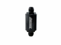 Turbosmart FPR Billet Inline Fuel Filter 1.75in OD 3.825in Length AN-10 Male Inlet - Black