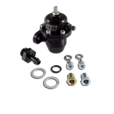 AEM 96-97 Acura CL / 94-97 Accord / 96-00 Civic Ex Regulador de presión de combustible ajustable negro (25-304BK)