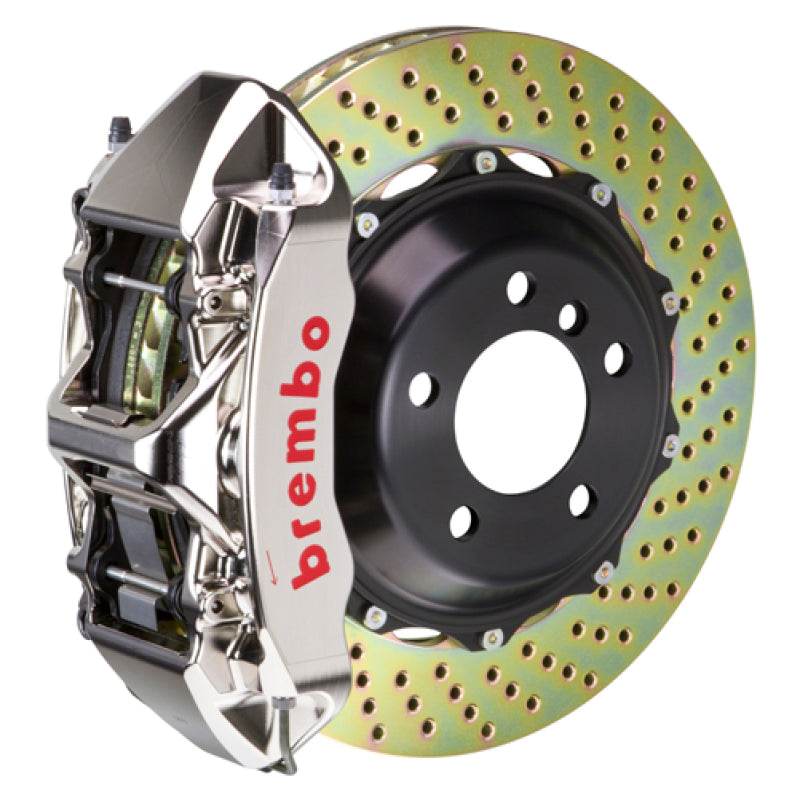 Brembo 23+ GR Corolla Front GTR BBK 4 Piston Billet355x32 2pc Rotor Drilled- Nickel Plated (1M1.8068AR)