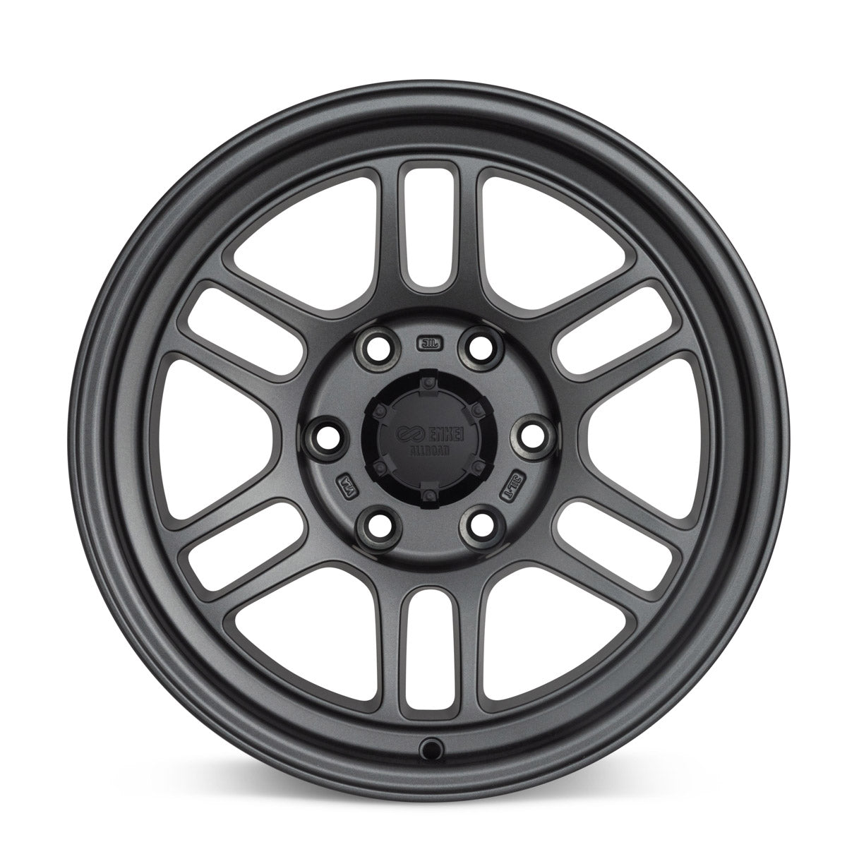 Enkei RPT1 17x9 6x139.7 Patrón de pernos +0 Offset 106.1 Rueda mate oscura plomiza (528-790-8400GM)