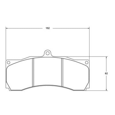 Pastillas de freno delanteras Project Mu Club Racer para pinza Stoptech ST-60 de 6 pistones