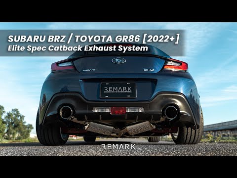 COMENTARIO Escape Elite Spec CatBack, Toyota GR86 / Subaru BRZ 2022+, cubierta de punta de acero inoxidable quemado (RK-C2063T-04T)