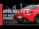 MBRP 13-22 Subaru BRZ 2.0L/ 2.4L 3in Dual Split Rear Cat Back w/CF Tips- T304 (S48043CF)