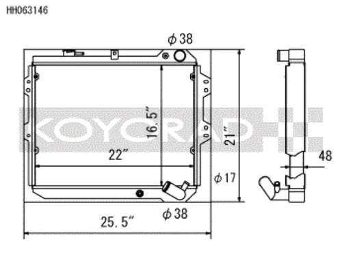 Koyo 83-85 Mazda RX-7 se adapta a 1.1/1.3L MT (incluye moldura GSL-SE) (HH063146)