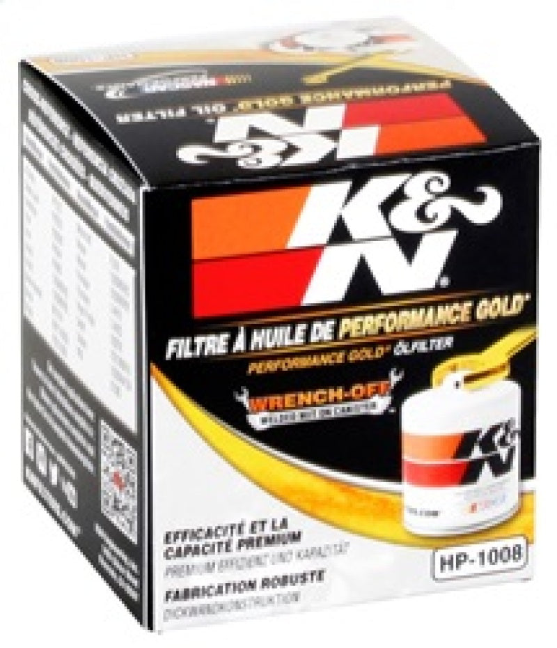 K&N M20xP1.5 2.88in-2.69in Performance Gold Oil Filter