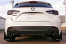 Rally Armor 2014+ Mazda3/Mazdaspeed3 UR Guardabarros negro con logotipo blanco