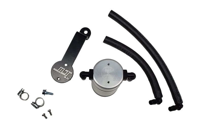 JLT 2016+ Toyota Tacoma 3.5L Driver Side Oil Separator 3.0 - Clear Anodized