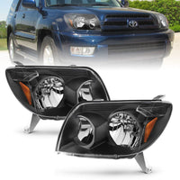 ANZO 2003-2005 Toyota 4Runner Faros delanteros de cristal, color negro