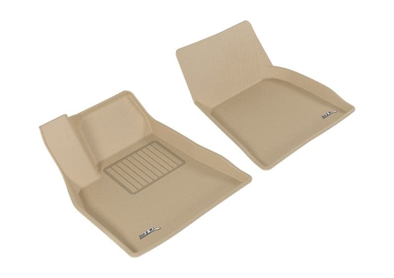 3D MAXpider 2012-2014 Tesla Model S Kagu 1st Row Floormat - Tan (L1TL00011502)