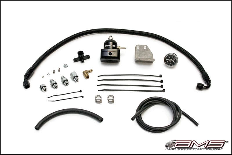 AMS Performance 08-15 Mitsubishi EVO X Kit de regulador de presión de combustible - Negro