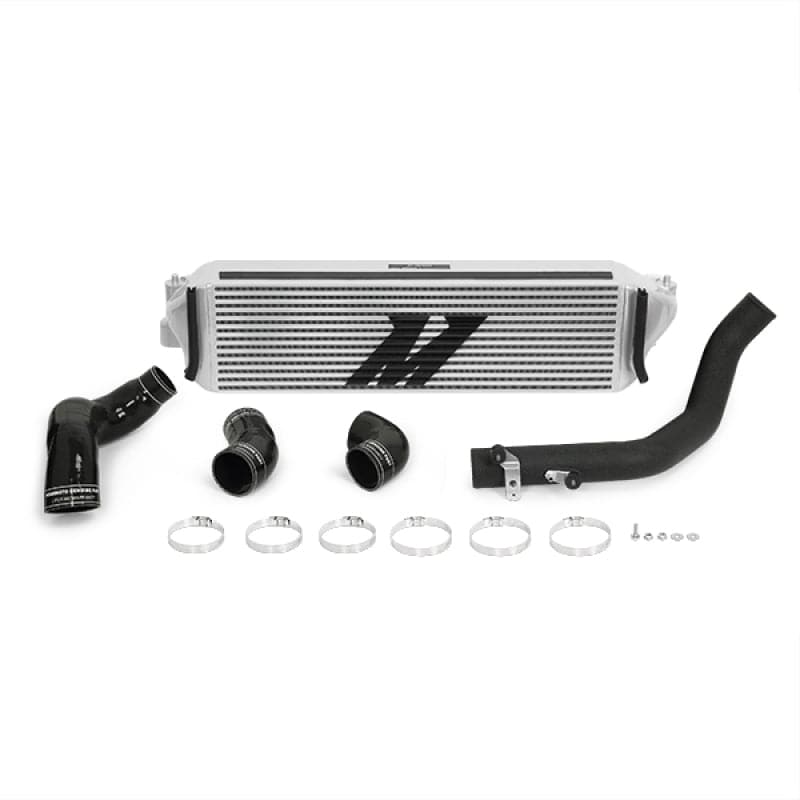 Mishimoto 2017+ Honda Civic Type R Performance Intercooler Kit - Tubería negra con núcleo plateado (MMINT-CTR-17KSLWBK)