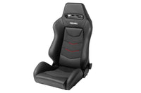 Recaro Speed V Passenger Seat | Black Leather/Red Suede Accent